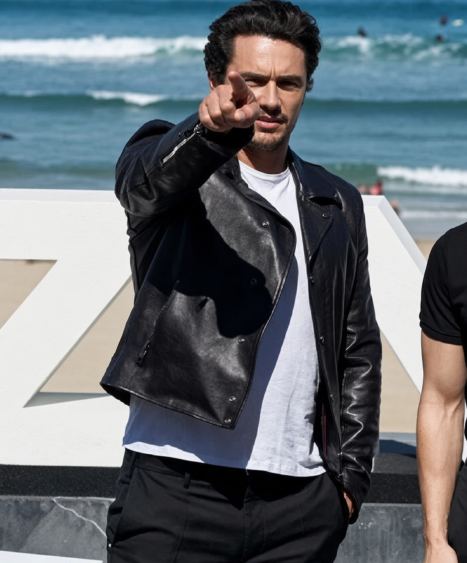 James Franco Inspired Leather Jacket for Men