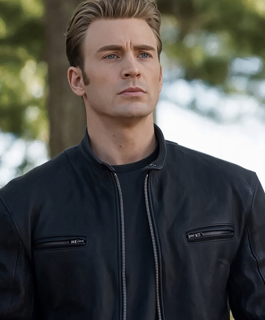 Chris Evans Captain America Endgame Leather Jacket