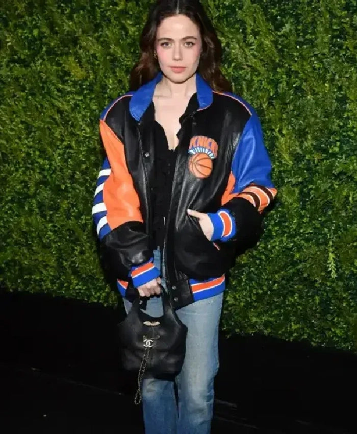 Molly Gordon Inspired Tribeca Festival Knicks Leather Jacket