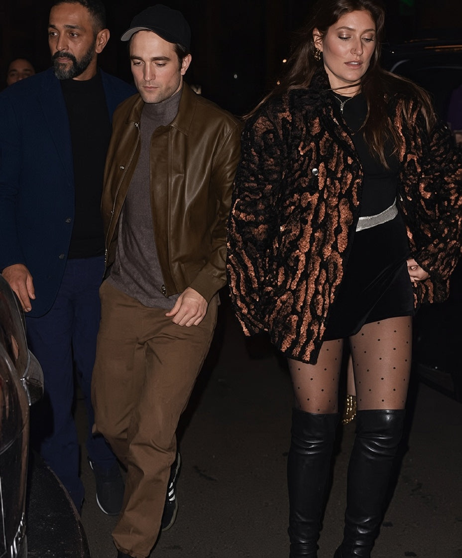 Robert Pattinson Inspired Leather Jacket for Men
