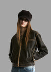 Shop Premium Women Vintage Leather Jacket By TJS
