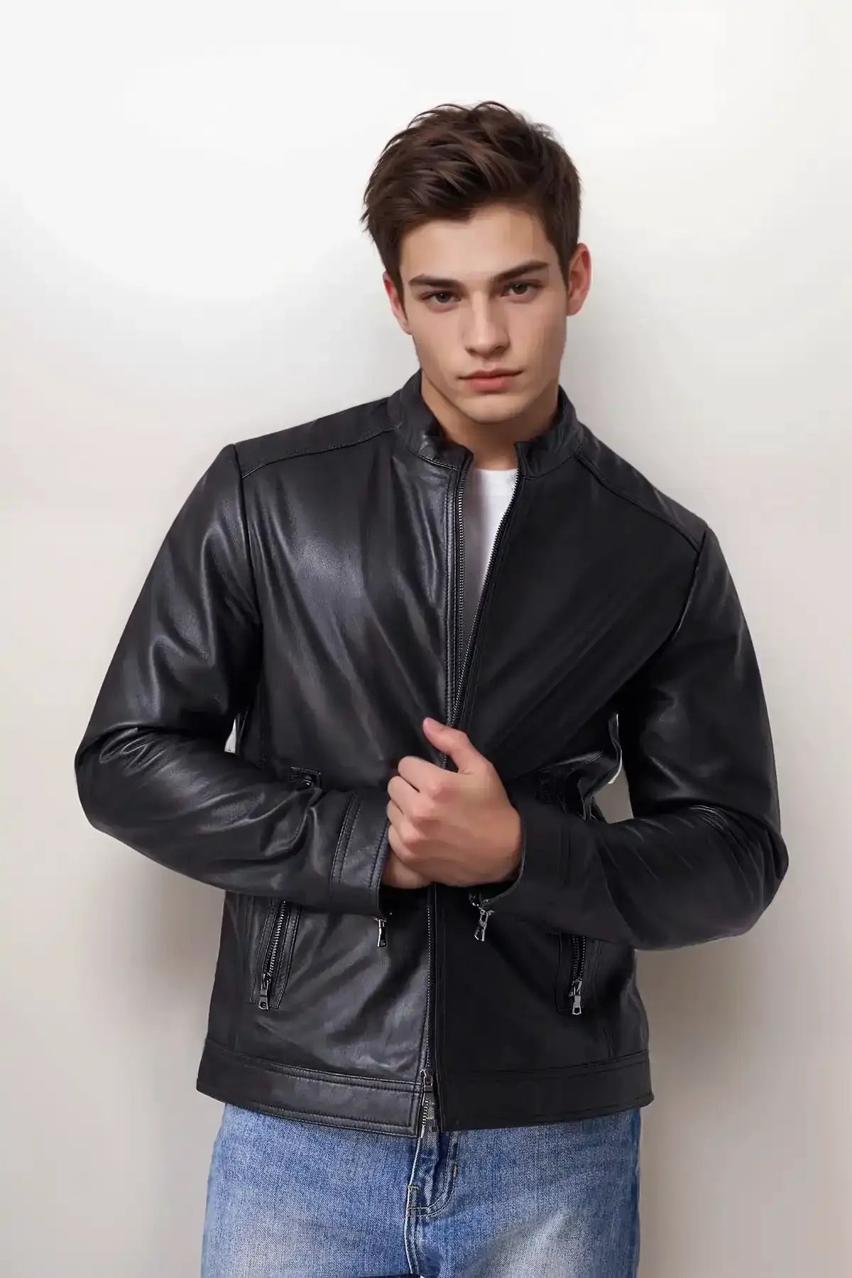 Shop Men Club Night Classic Leather Jacket