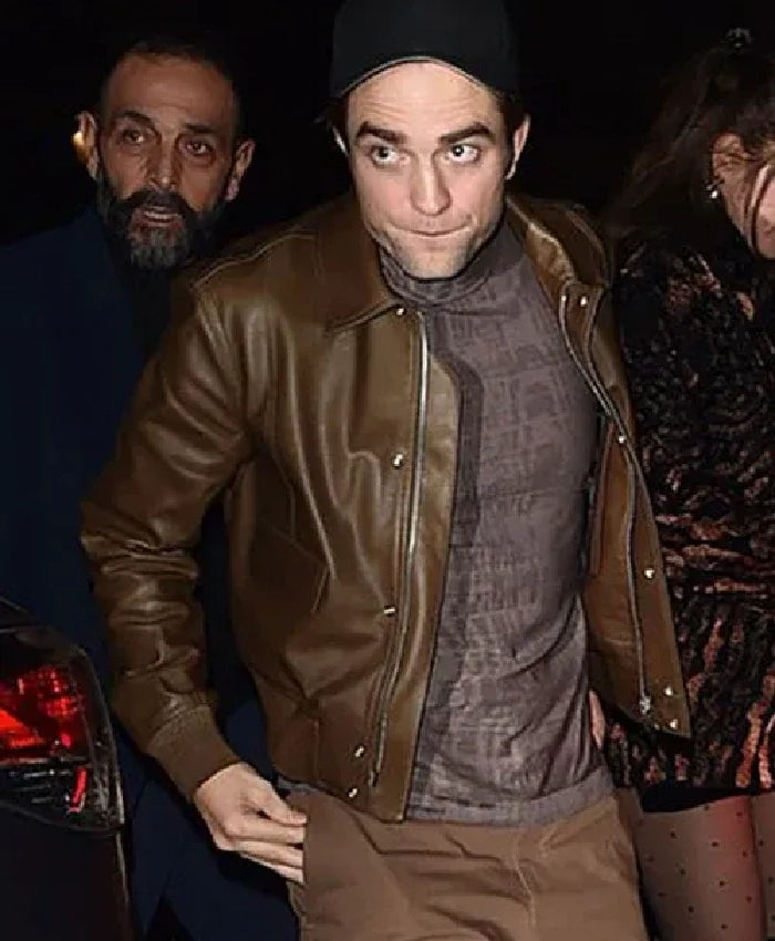 Robert Pattinson Inspired Leather Jacket for Men