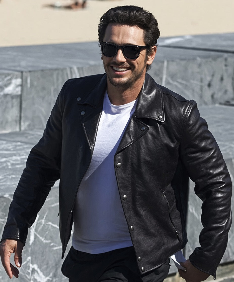 James Franco Inspired Leather Jacket for Men