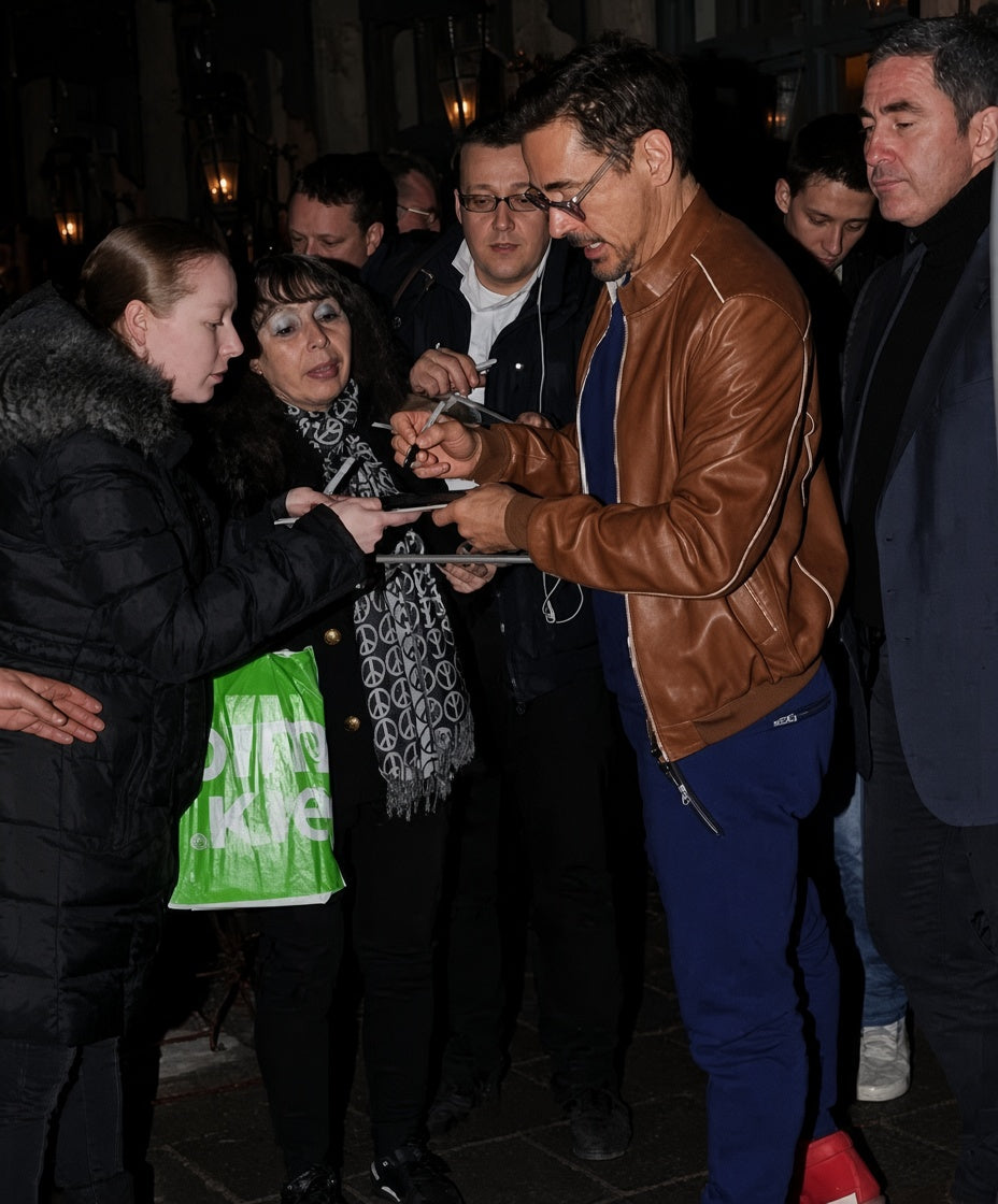 Robert Downey Jr. Inspired Celebrity Leather Jacket for Men