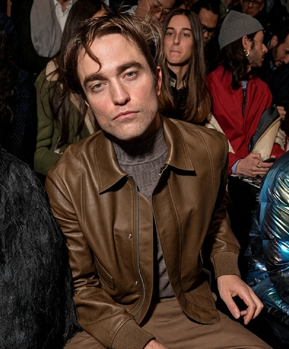 Robert Pattinson Inspired Leather Jacket for Men