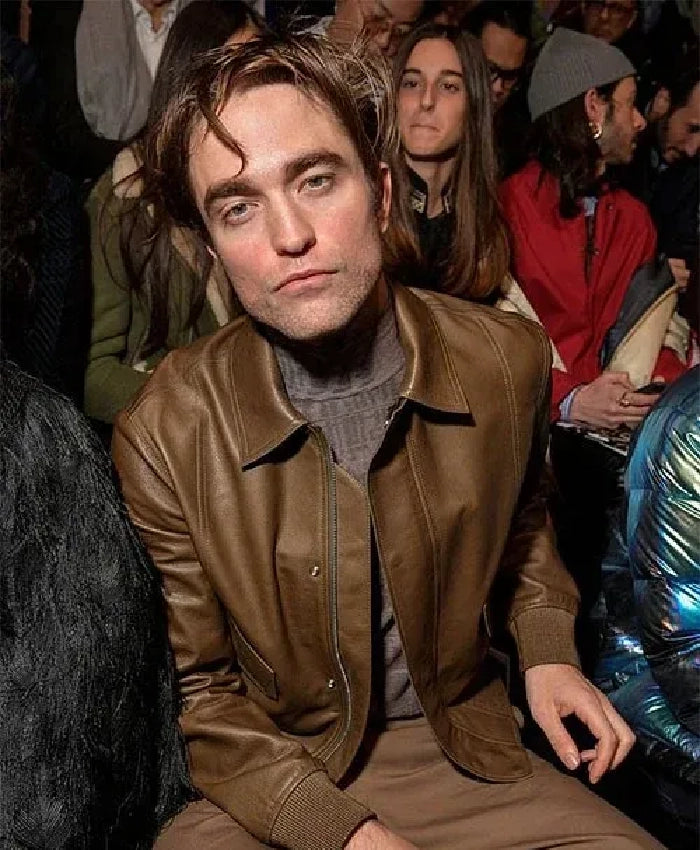 Robert Pattinson Inspired Leather Jacket for Men