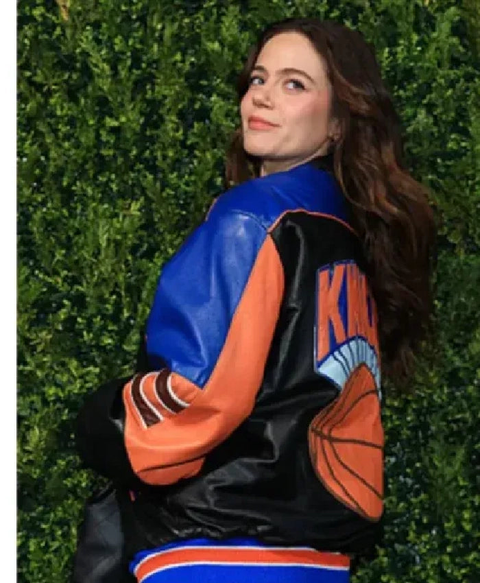 Molly Gordon Inspired Tribeca Festival Knicks Leather Jacket